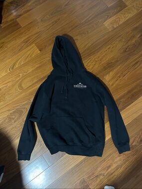 Kingston Black Hoodie with Small Chest Logo